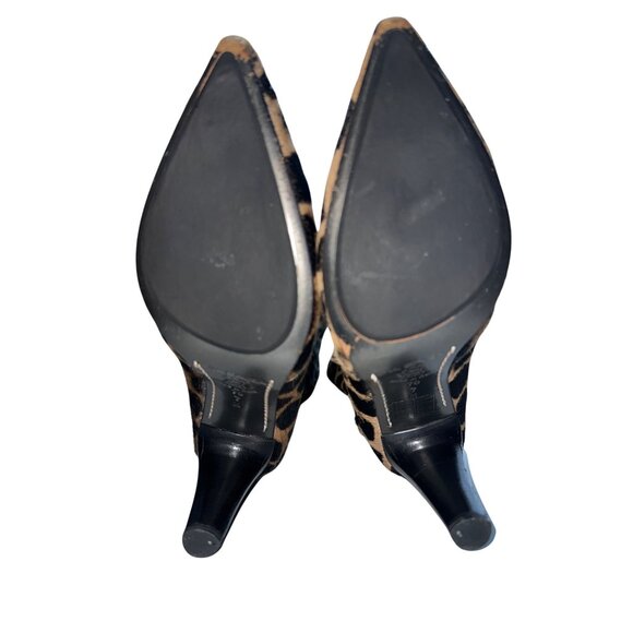 Via Spiga Boots Calf Hair Leopard Print Knee-High 3.75” Heel Side Zipper Size 7 - Picture 6 of 11